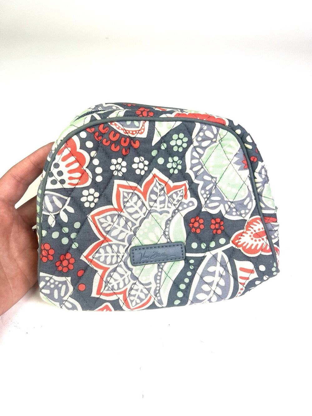 Vera Bradley NOMADIC FLORAL small Cosmetic Case EUC Zippered Pouch Bag
